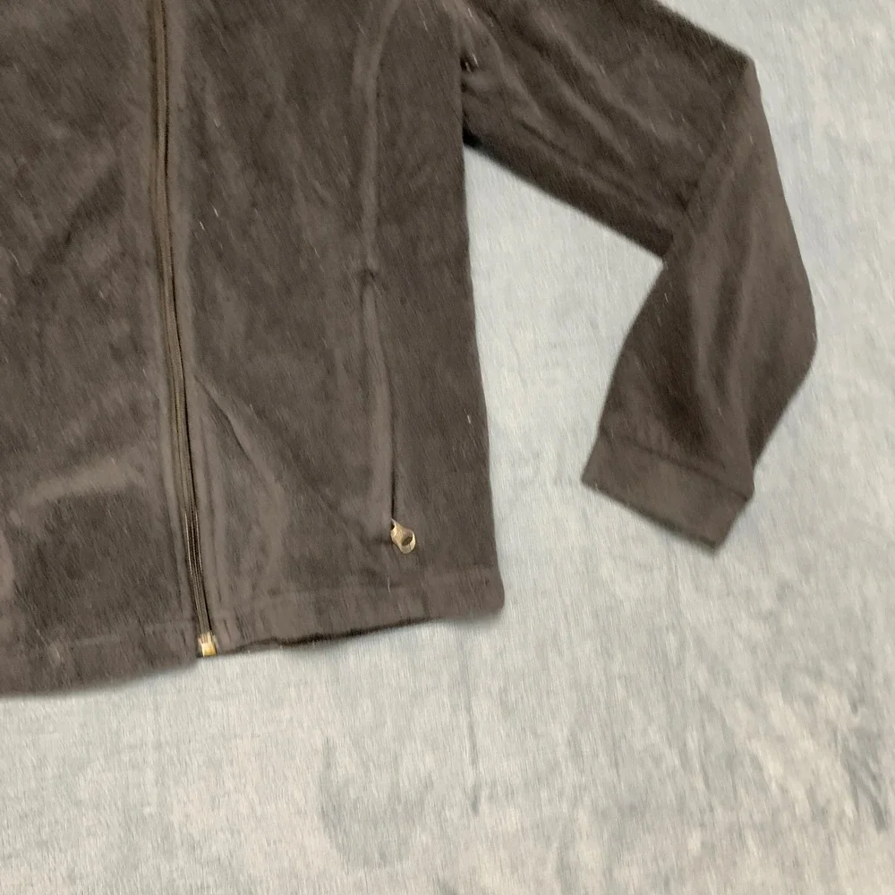 Columbia Sportswear Company Fleece Jacket Girls Large Black Full Zip Mock Neck